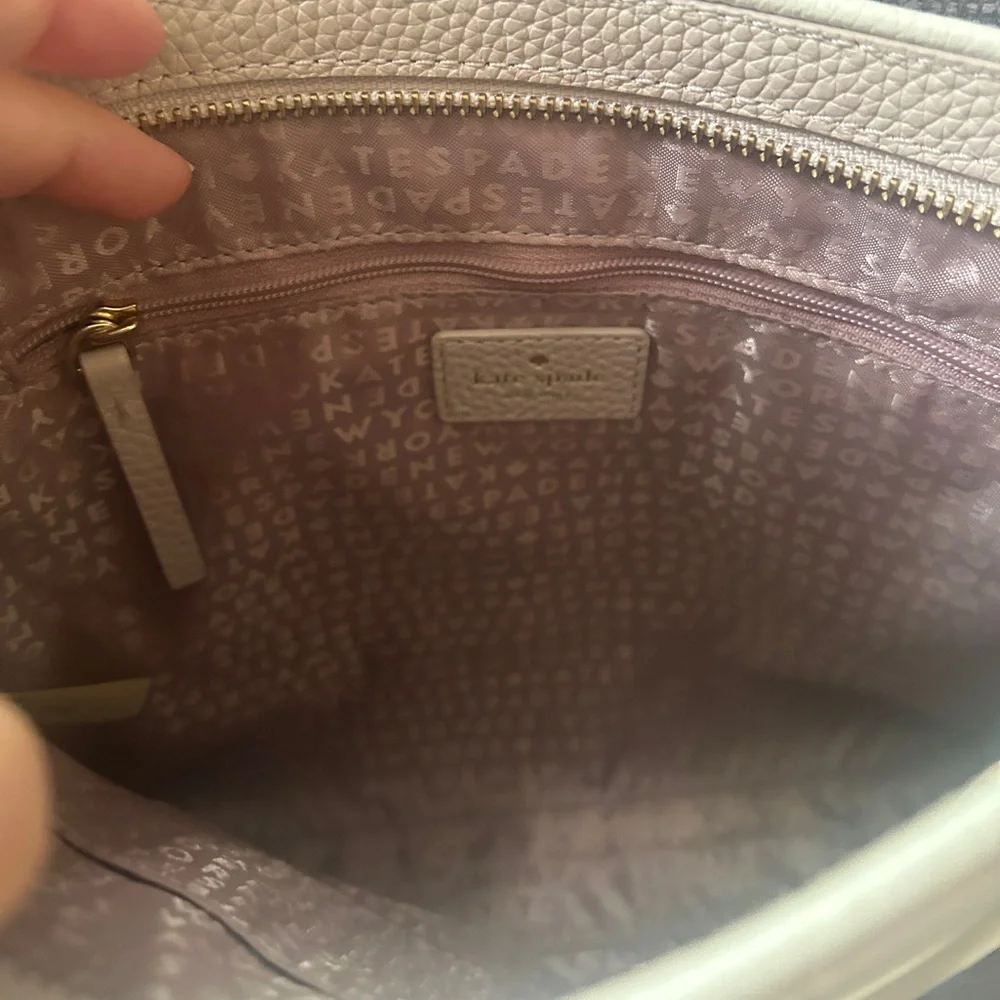 Kate Spade Cream / Blush Pink Crossbody Bag in Pebbled Leather HOST PICK